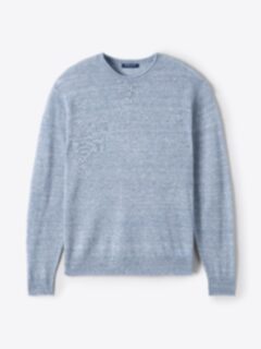 Shop Blue Merino and Linen Crewneck