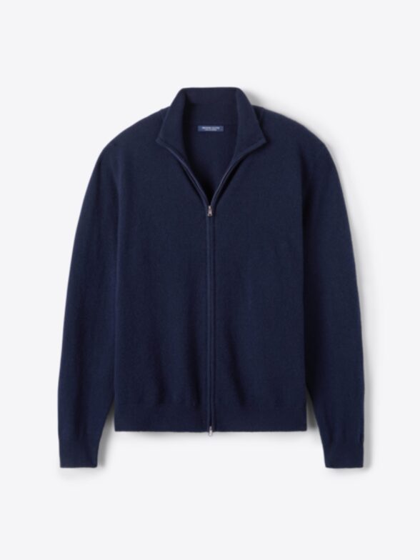 Thumb Photo of Navy Cashmere Full-Zip