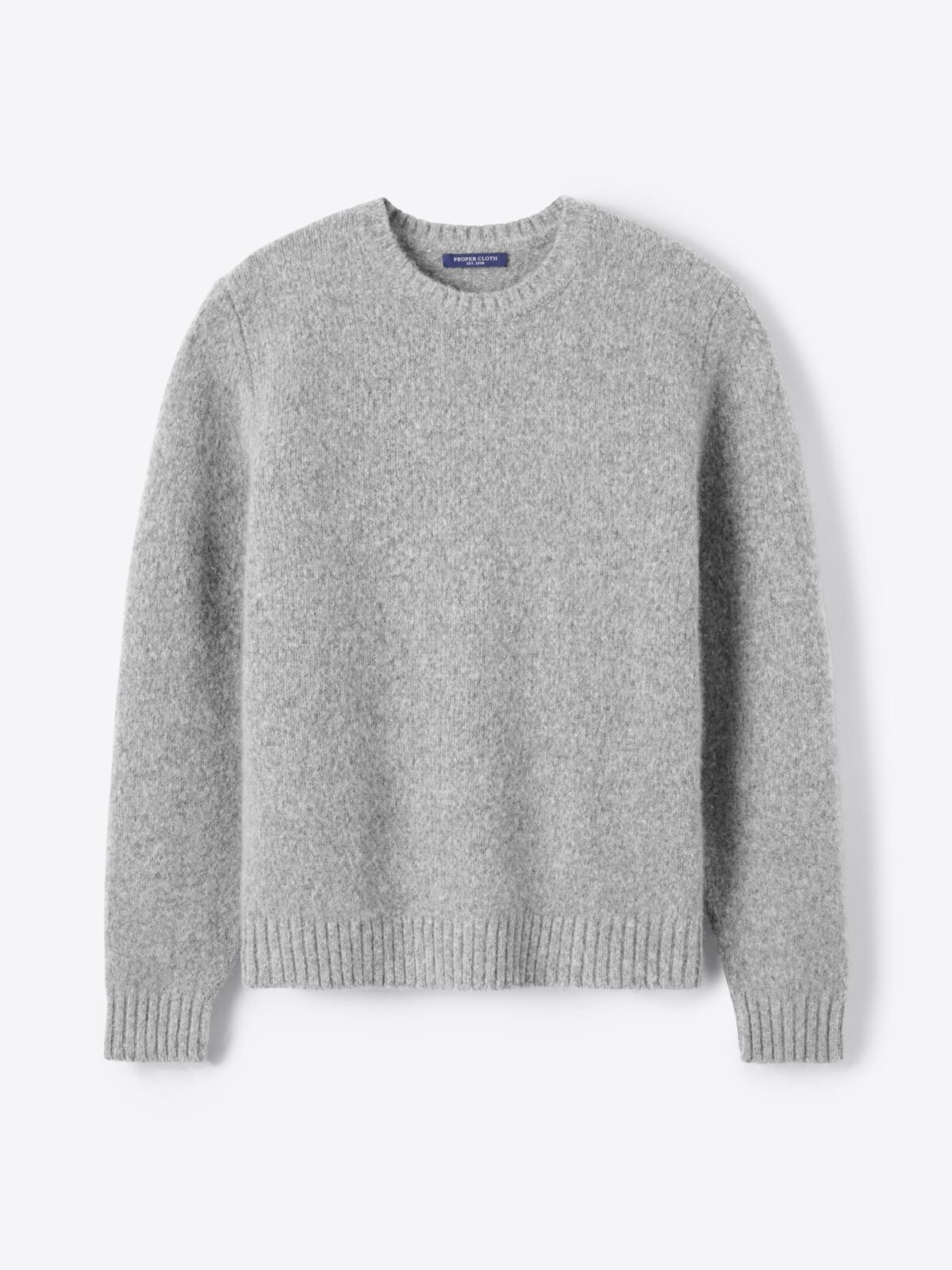 MERINO WOOL SWEATER (MIX GRAY) M Merino Sweater - Knitwear With Knit