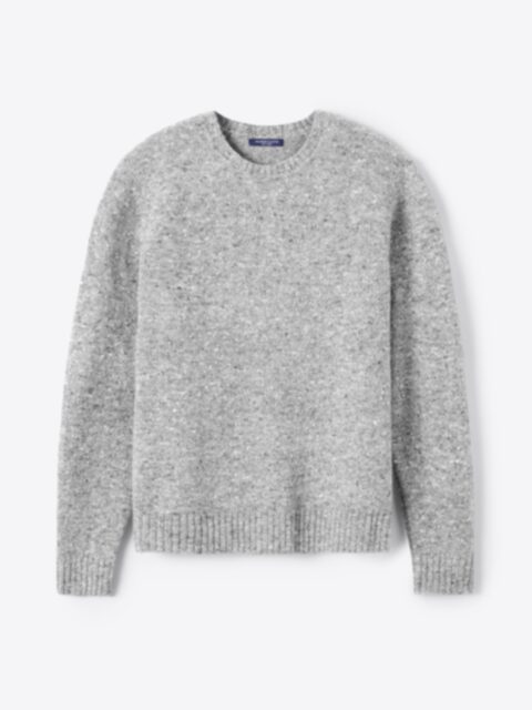 Suggested Item: Grey Wool and Cashmere Donegal Crewneck