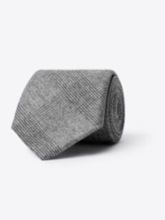 Shop Grey Wool Glen Plaid Flannel Tie