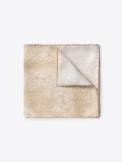 Shop Beige Silk Bandana Print Square