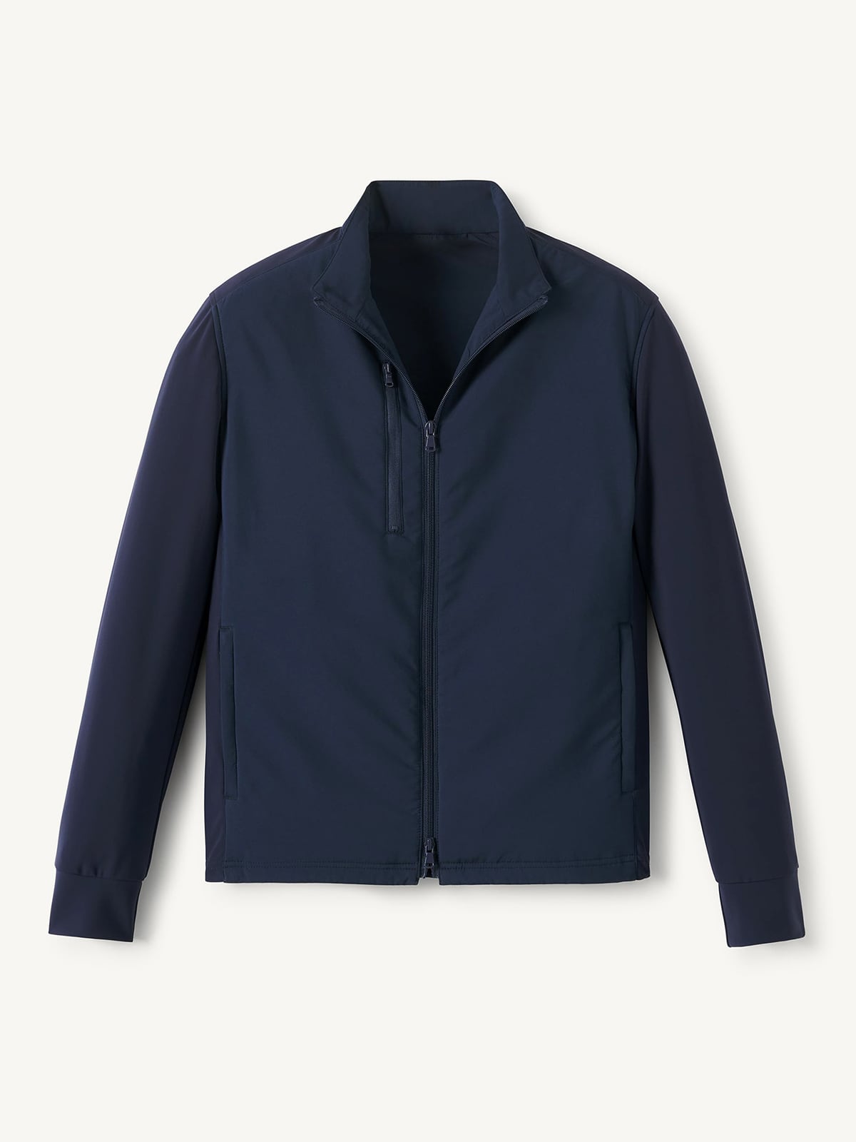 Lucca Navy Performance Golf Zip Jacket | Proper Cloth