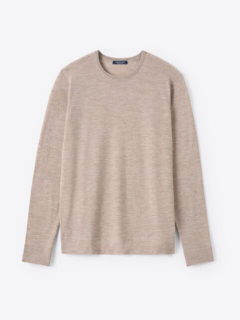 Suggested Item: Taupe Lightweight Cashmere Crewneck Sweater