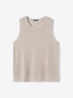 Shop Oat Linen Blend Mesh Knit Tank