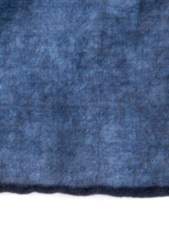 Navy Melange Wool Pocket Square Product Thumbnail 3