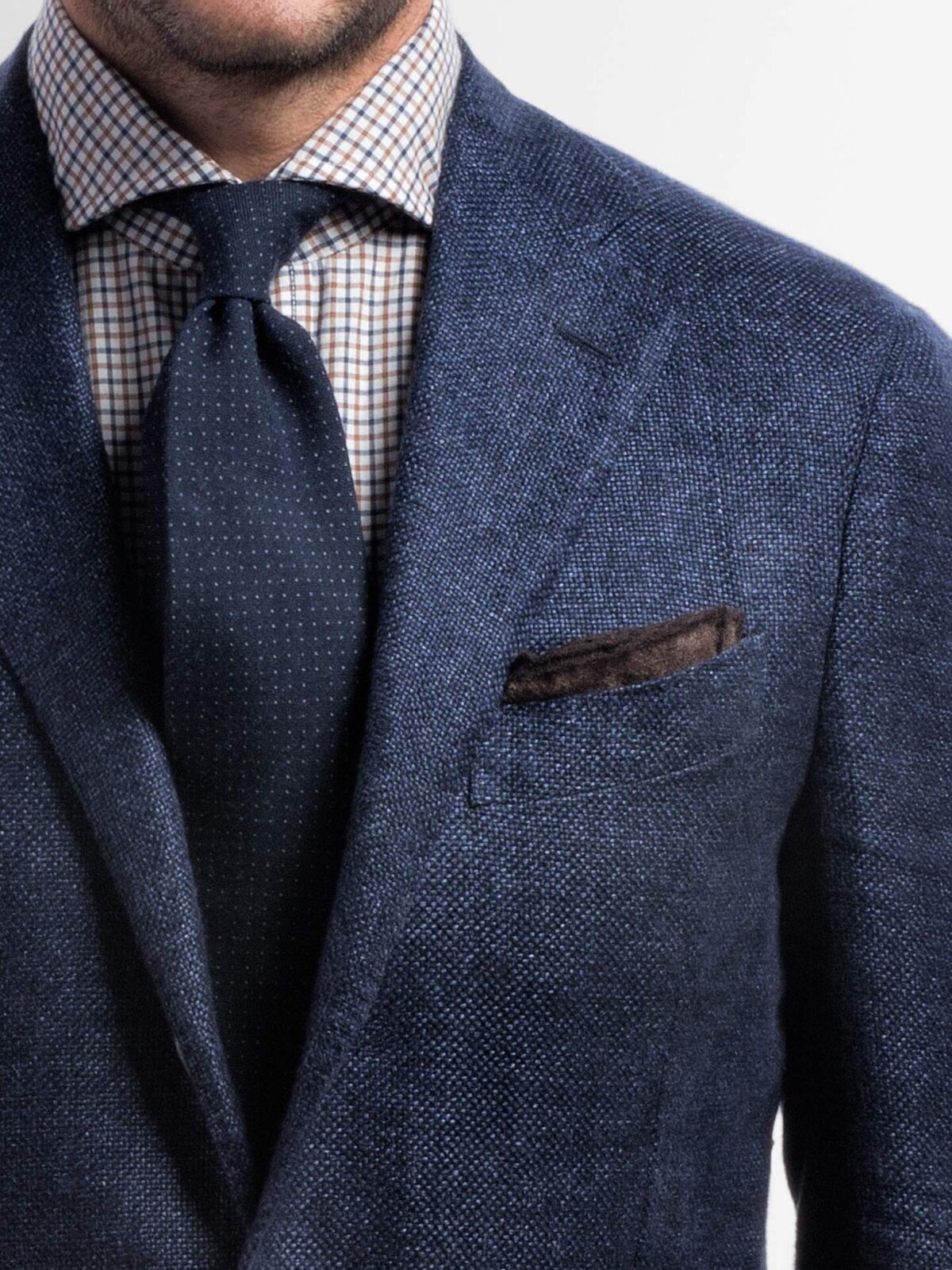Chestnut Wool Pocket Square by Proper Cloth