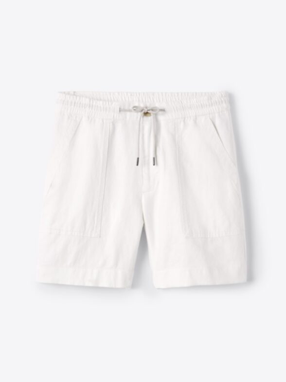Thumb Photo of Off White Linen Blend Drawstring Amalfi Shorts