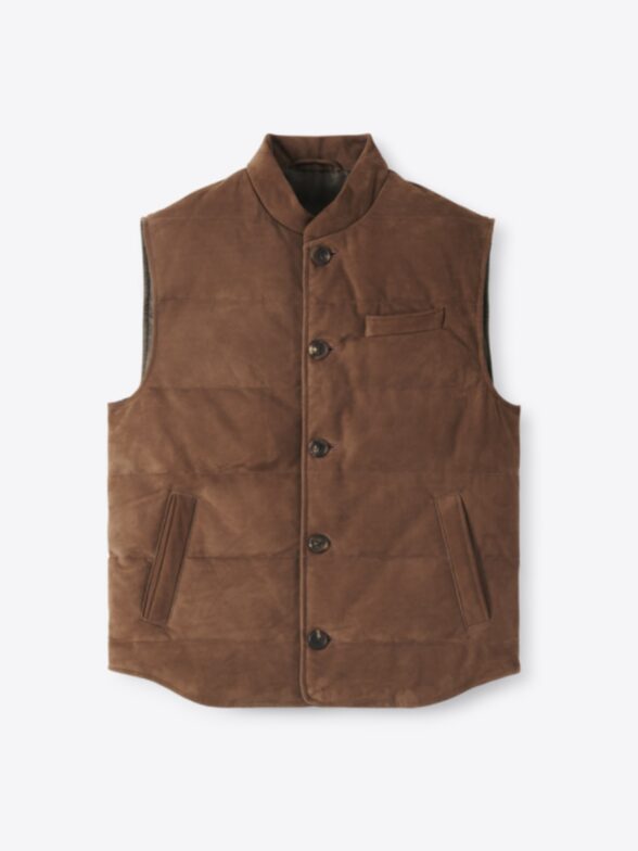 Thumb Photo of Cortina Brown Suede Button Vest