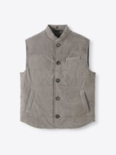Shop Cortina Grey Suede Button Vest