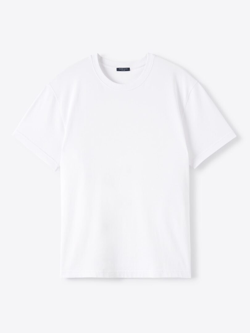 Men’s White Refined Cotton T-Shirt Thumb