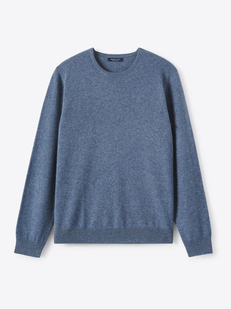 Men’s Slate Cashmere Crewneck Thumb