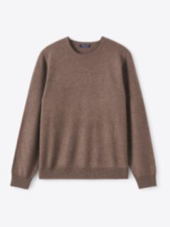 Shop Brown Cashmere Crewneck