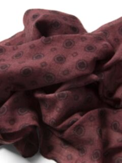 Trento Scarlet Printed Wool Scarf Product Thumbnail 5