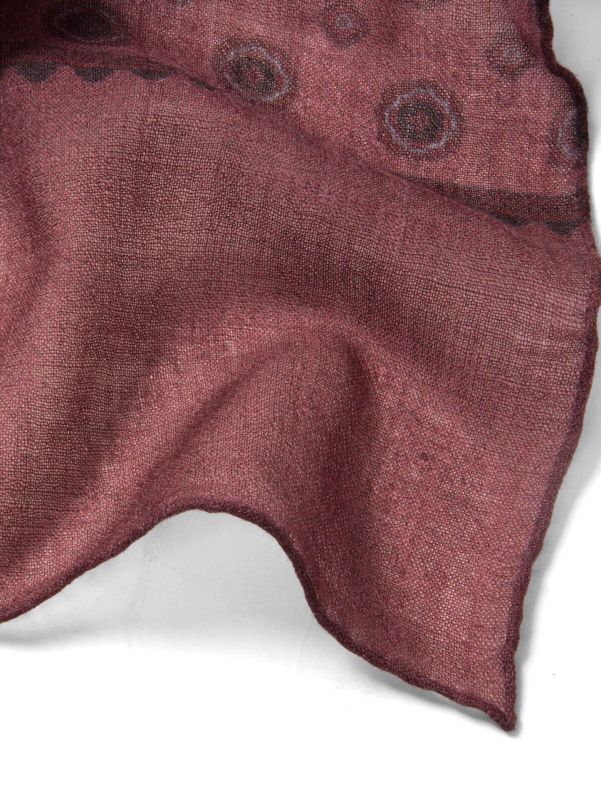 Trento Scarlet Printed Wool Scarf