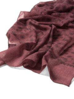 Trento Scarlet Printed Wool Scarf Product Thumbnail 3