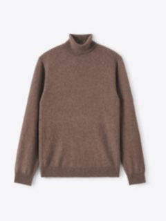 Shop Brown Cashmere Turtleneck