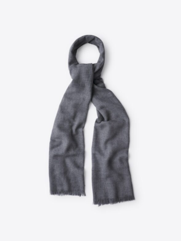 Thumb Photo of Grey Italian Merino and Cashmere Refined Scarf