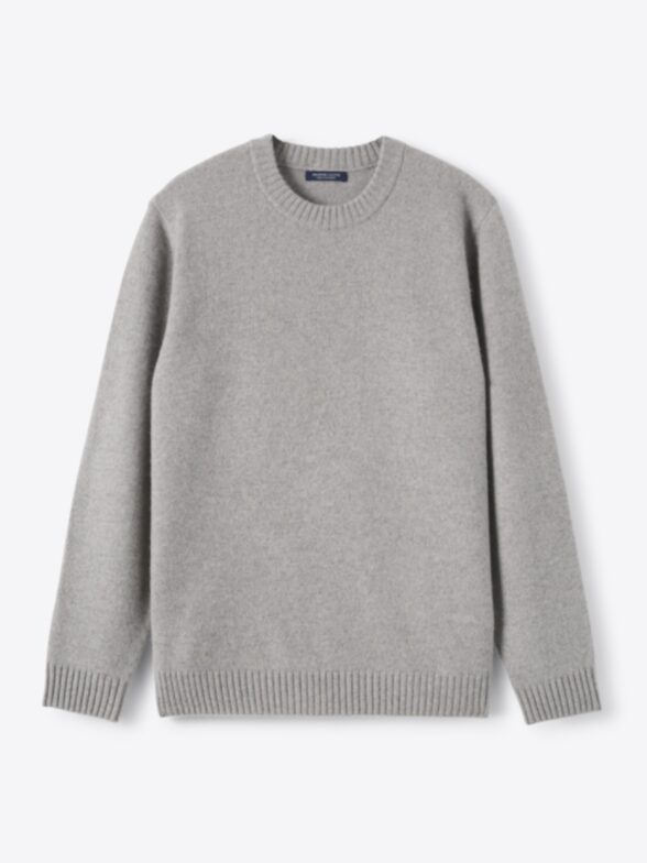 Thumb Photo of Grey Heritage Mid Gauge Cashmere Crewneck Sweater