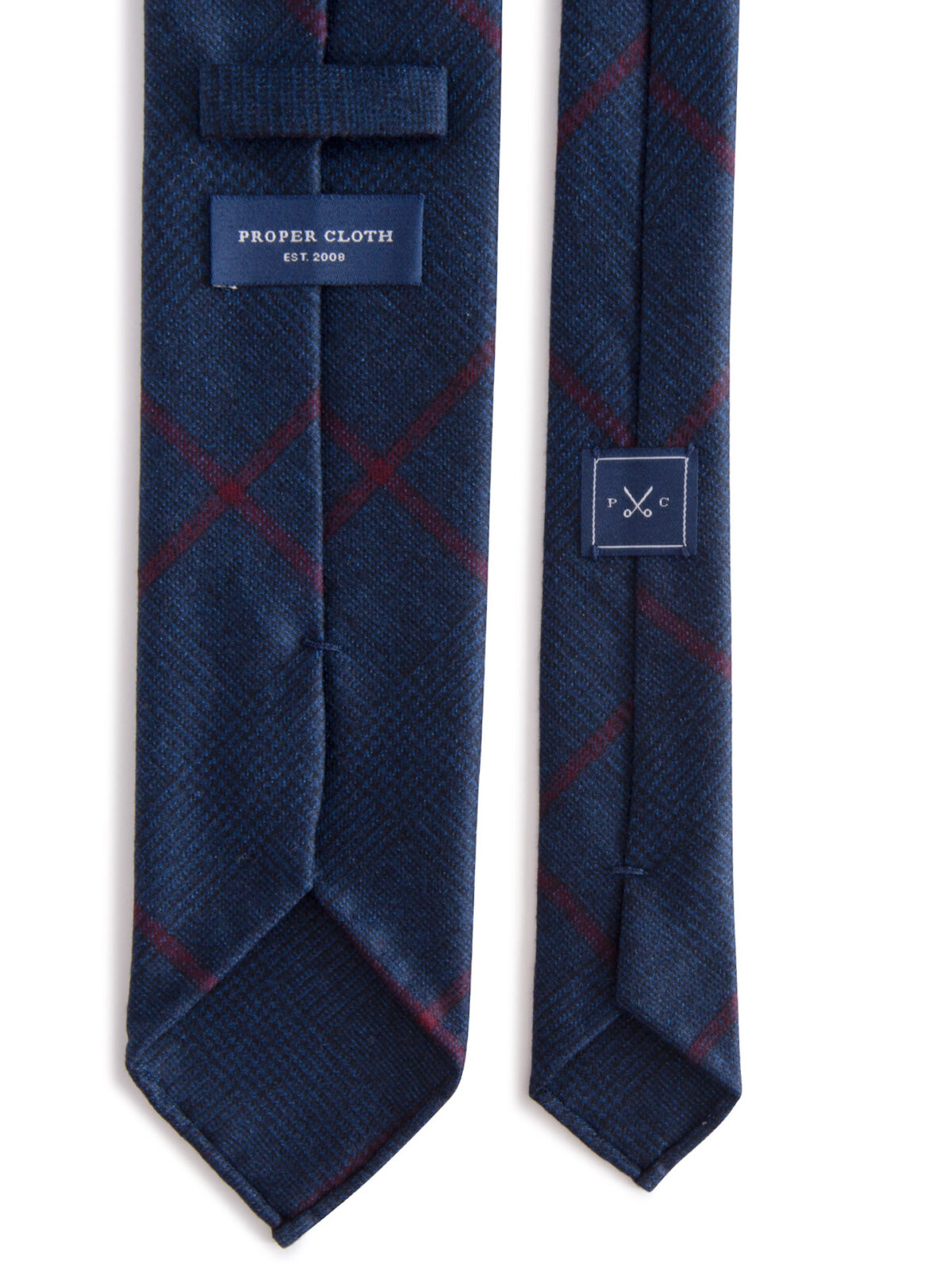 Cortina Dark Blue Glen Plaid Tie