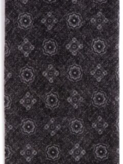 Biella Charcoal Printed Wool Tie Product Thumbnail 3