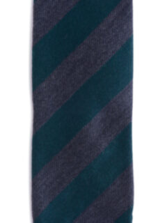 Sienna Pine and Grey Stripe Wool Tie Product Thumbnail 2