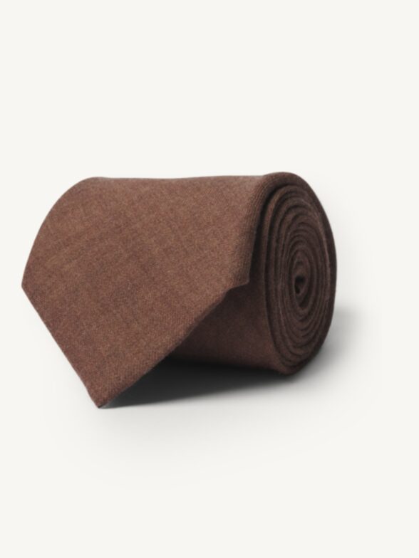 Thumb Photo of Faded Brown Lightweight Wool Flannel Tie