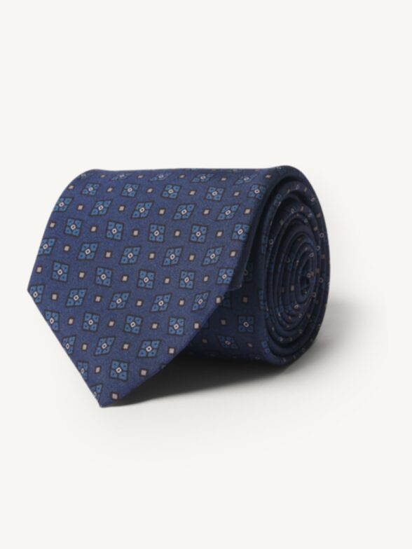 Thumb Photo of Navy Vintage Print Tie