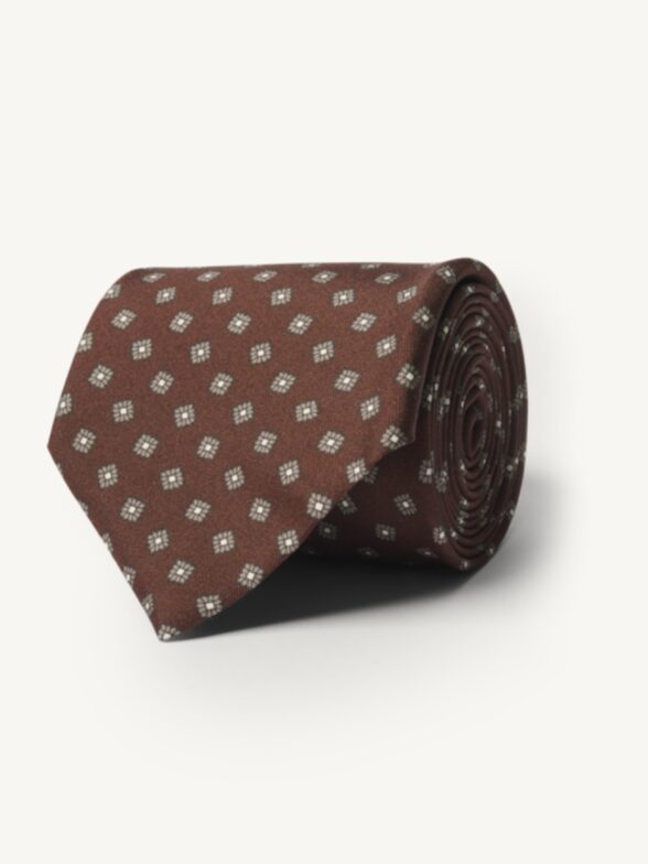 Thumb Photo of Chocolate Vintage Print Tie