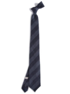 Siena Grey Stripe Wool Tie Product Thumbnail 2