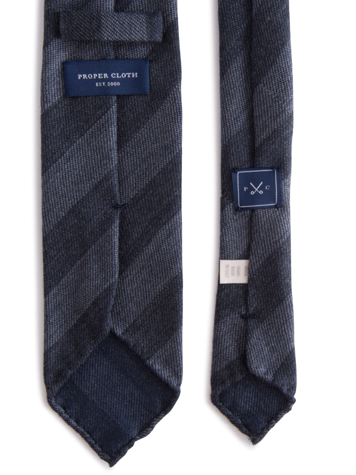 Siena Grey Stripe Wool Tie