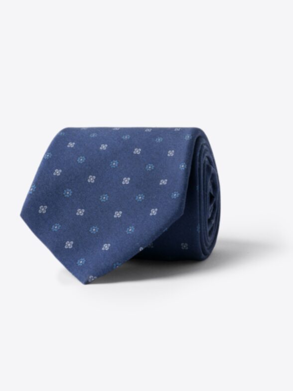 Thumb Photo of Navy Foulard Print Tie
