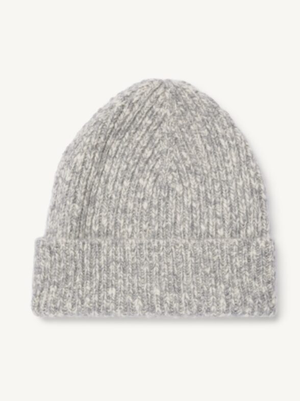 Thumb Photo of Grey Cashmere Merino Slub Beanie