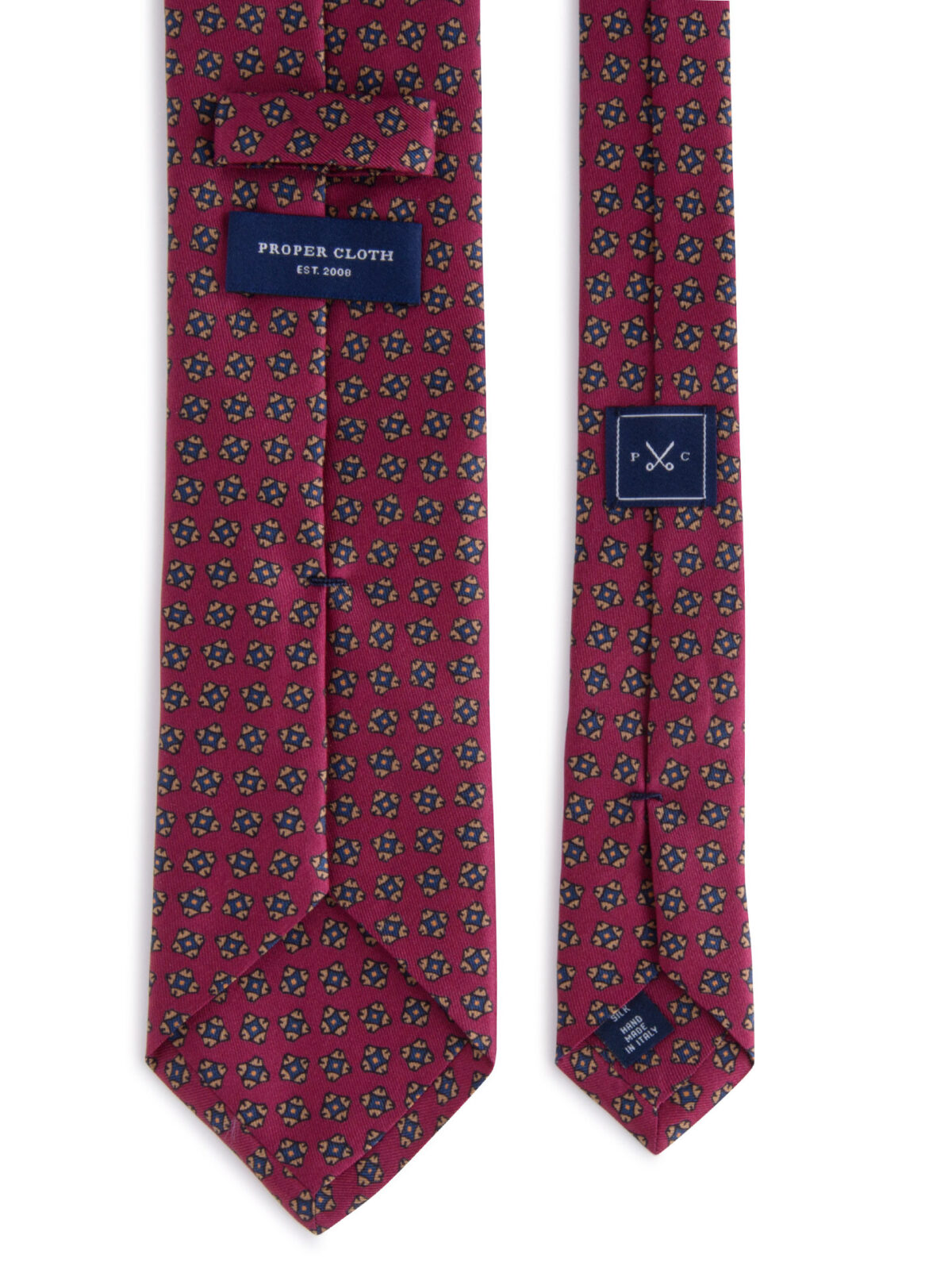 Lazio Scarlet Foulard Print Tie