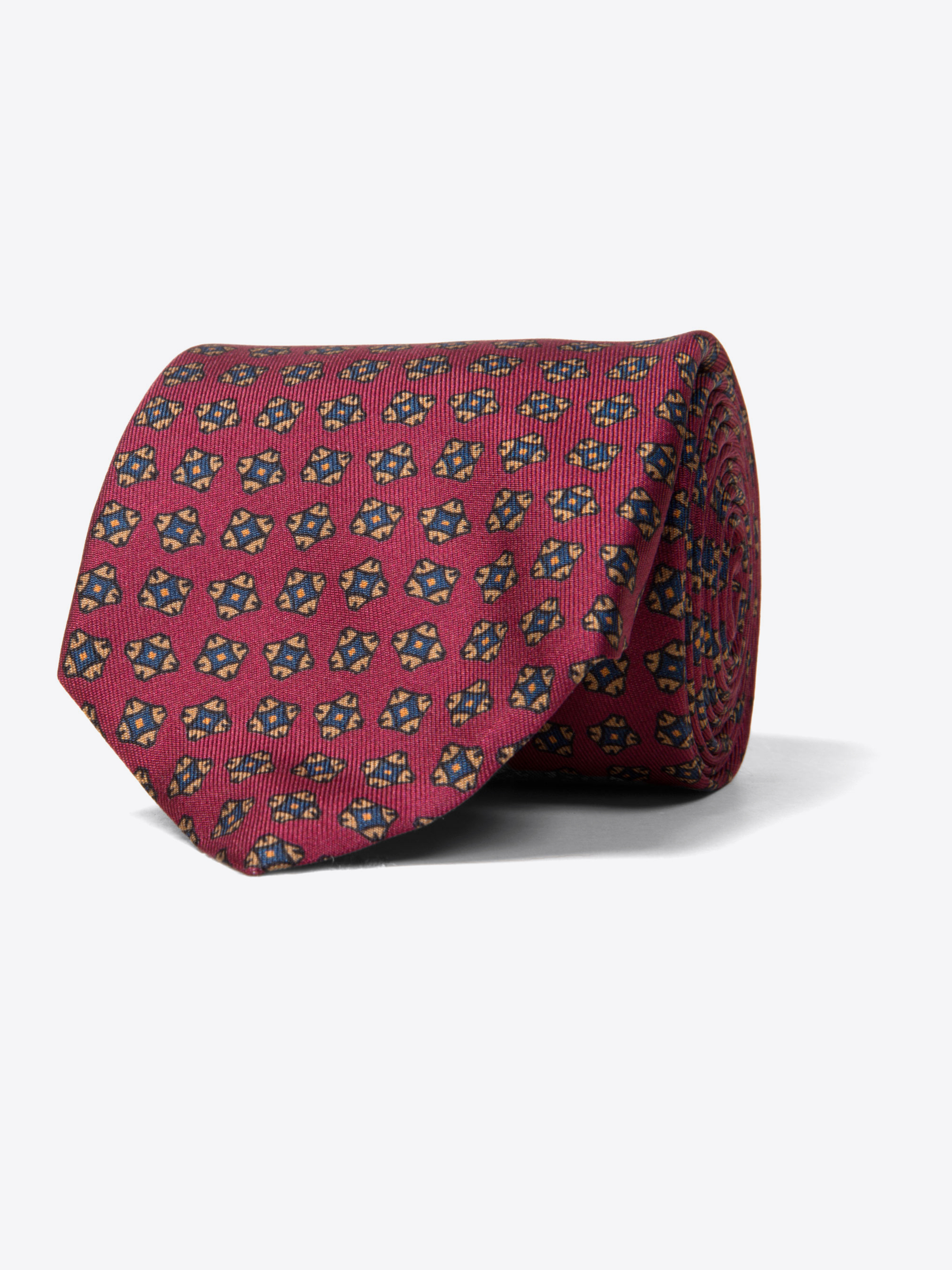Zoom Image of Lazio Scarlet Foulard Print Tie