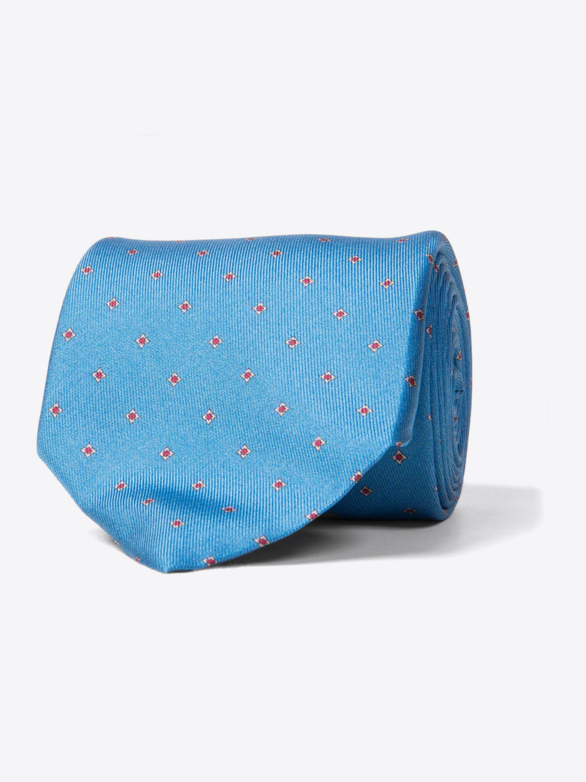Zoom Image of Lazio Sky Blue Diamond Print Tie