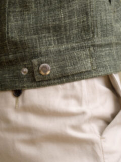 Sedona Fatigue Linen Blend Unlined Trucker Jacket Product Thumbnail 5