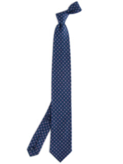 Lazio Navy Handblock Print Tie Product Thumbnail 2
