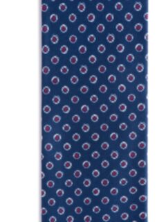 Lazio Navy Handblock Print Tie Product Thumbnail 3