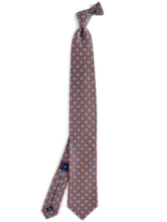 Lazio Walnut Large Foulard Print Tie Product Thumbnail 2
