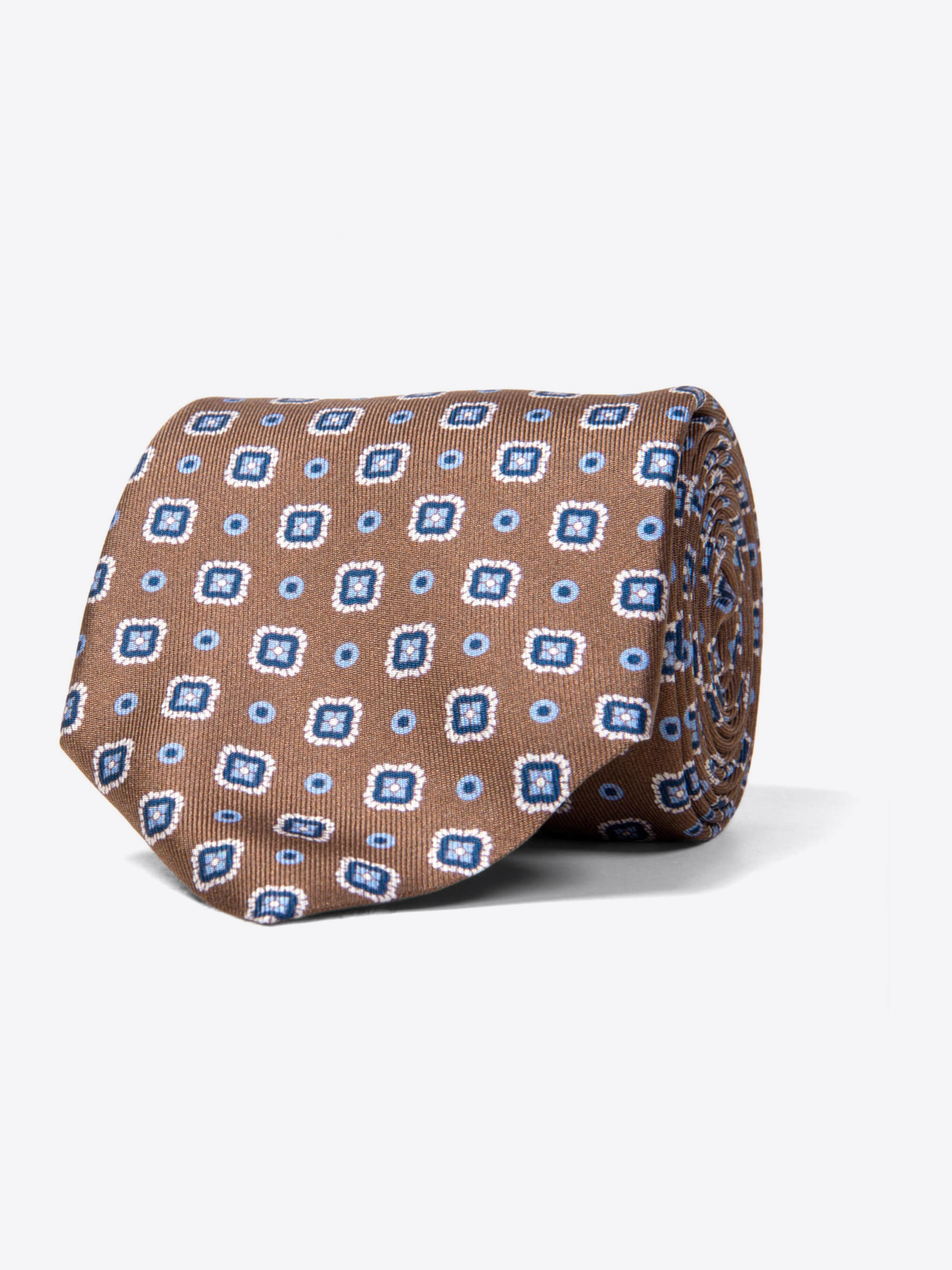 Zoom Image of Lazio Walnut Large Foulard Print Tie
