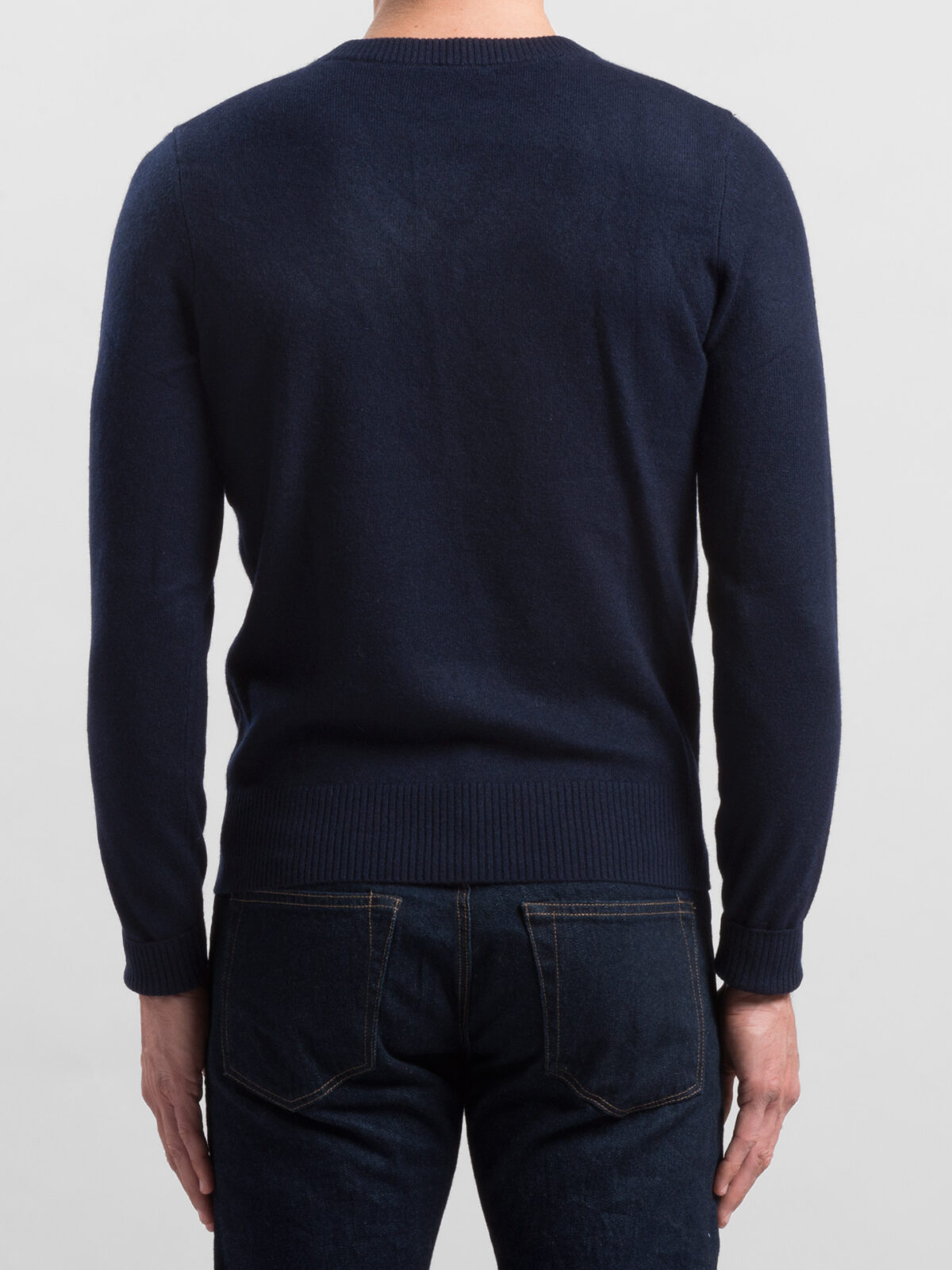 Navy Cashmere Slip Pocket Sweater