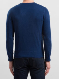 Royal Blue Cashmere V-Neck Sweater Product Thumbnail 5