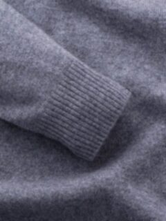 Grey Cashmere V-Neck Sweater Product Thumbnail 3