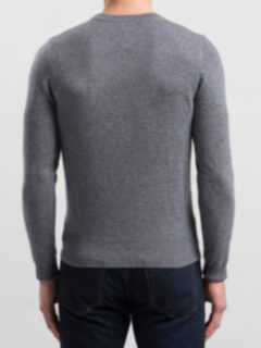 Grey Cashmere V-Neck Sweater Product Thumbnail 5