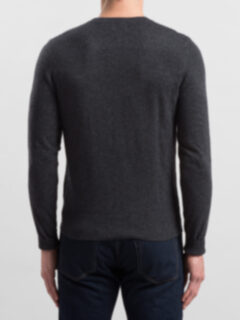 Charcoal Cashmere V-Neck Sweater Product Thumbnail 5