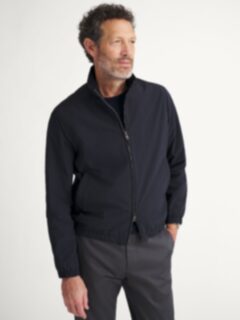 Lucca Navy Technical Windbreaker | Proper Cloth