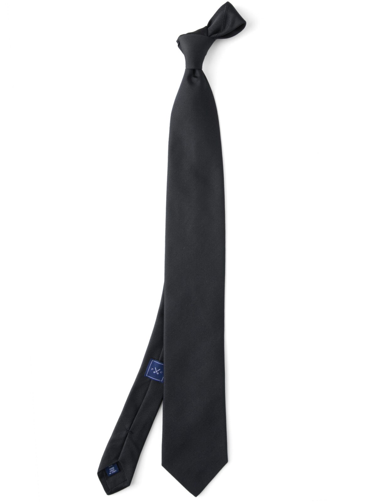 Black Silk Repp Tie