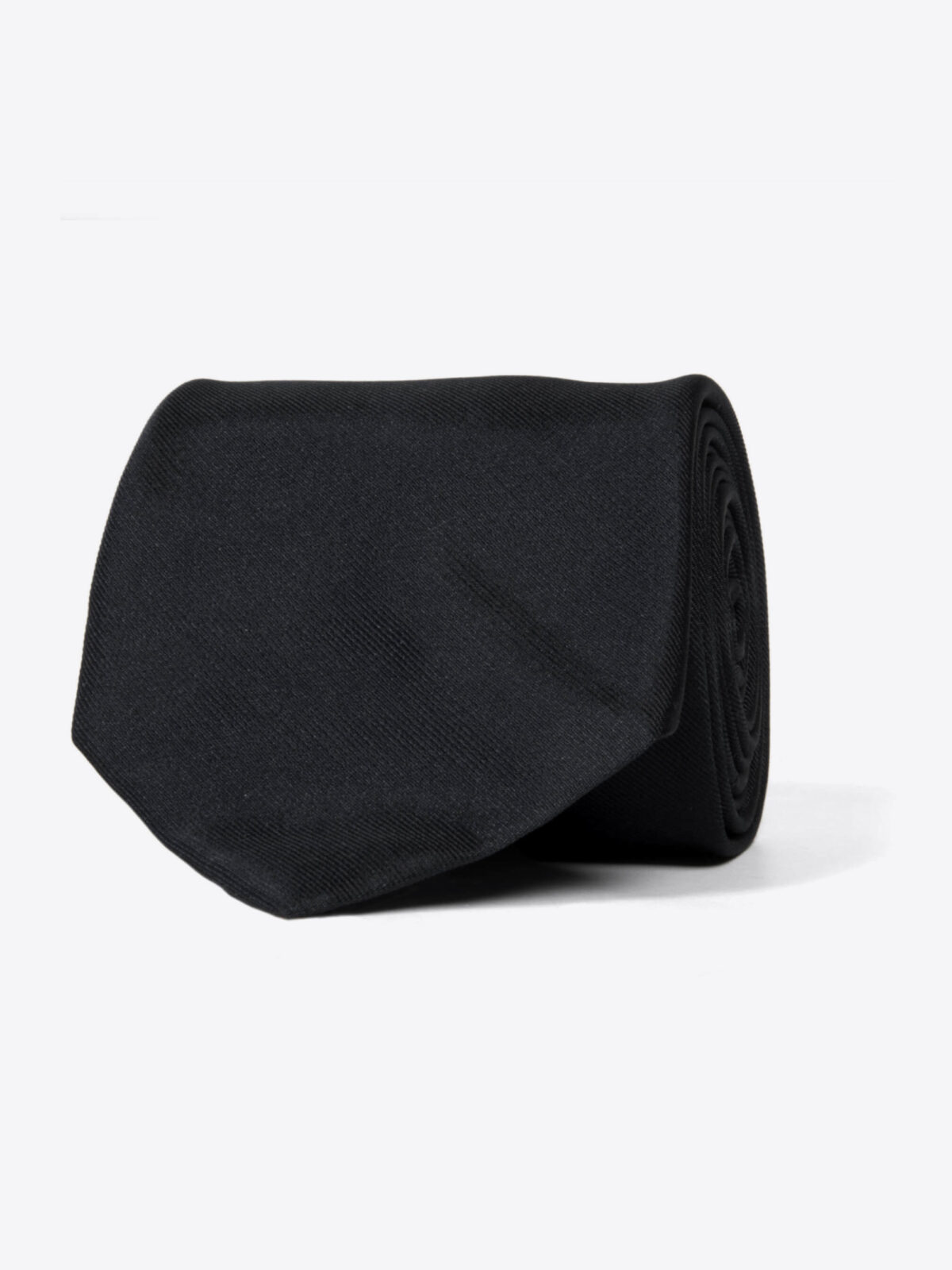 Black Silk Repp Tie
