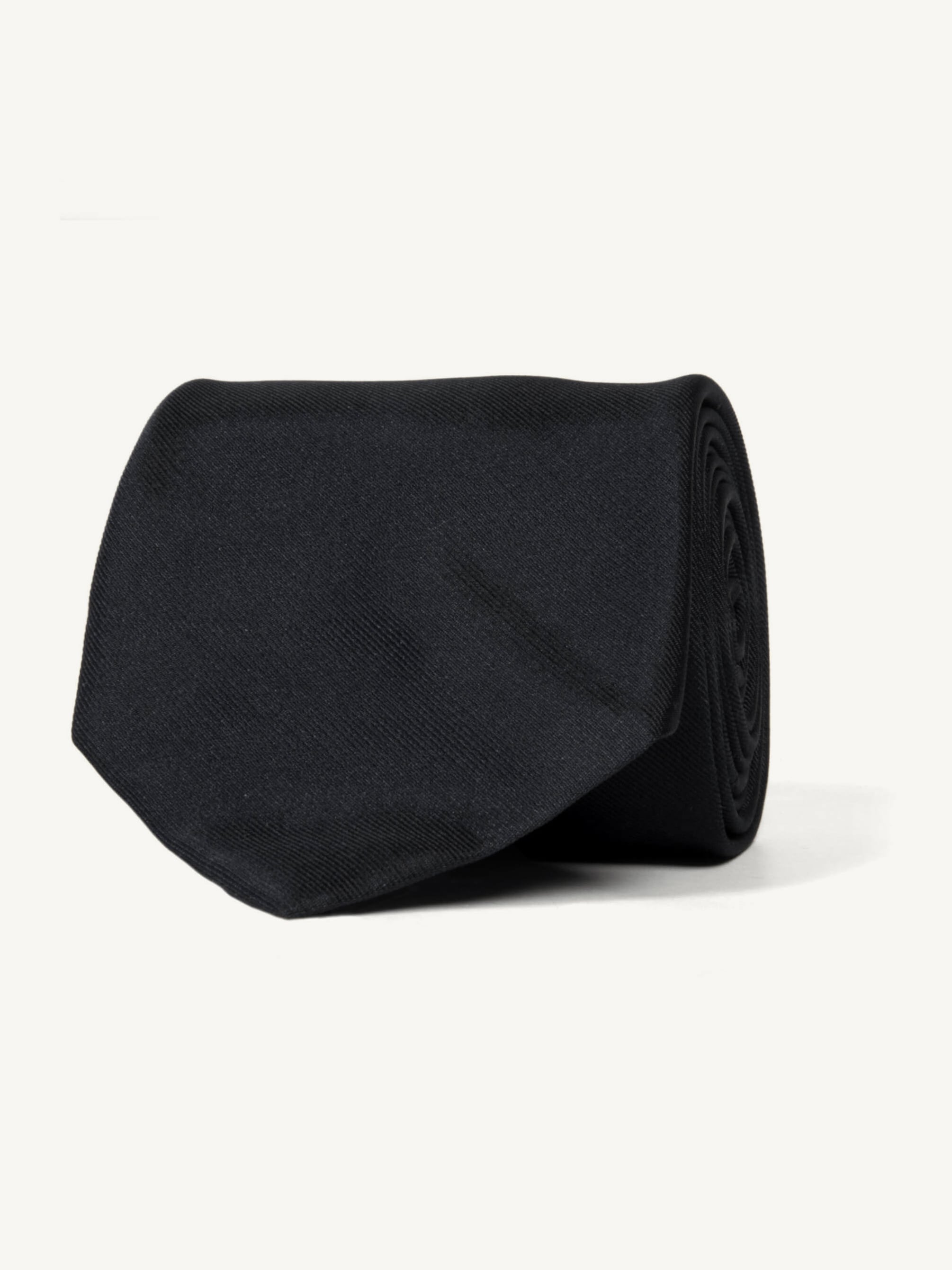 Repp Cloth Black Silk Repp Tie by Proper Cloth